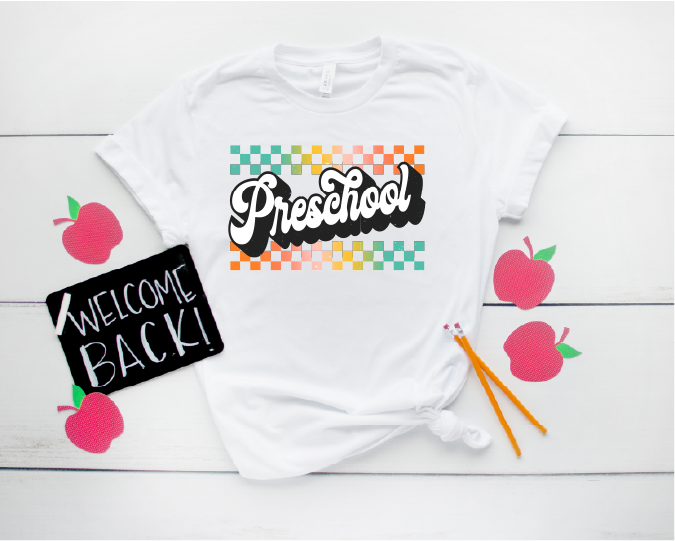 Retro Checkers Back To School DTF Transfer