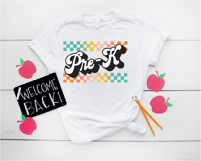 Retro Checkers Back To School DTF Transfer