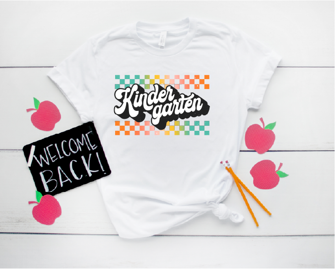 Retro Checkers Back To School DTF Transfer