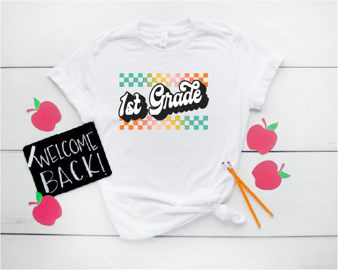 Retro Checkers Back To School DTF Transfer