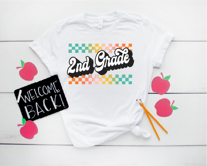 Retro Checkers Back To School DTF Transfer