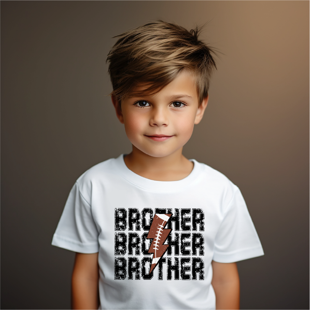 Brother Football Lightning Bolt Stuck On You Davis Designs