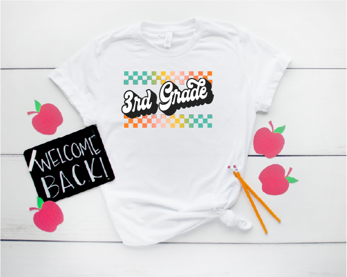 Retro Checkers Back To School DTF Transfer