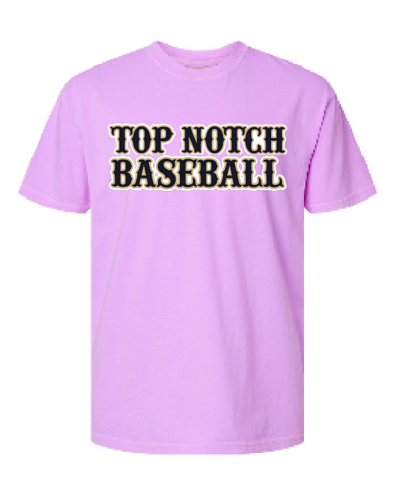 Top Notch Baseball Short Sleeve  (Neon Violet and Violet are Comfort Colors)
