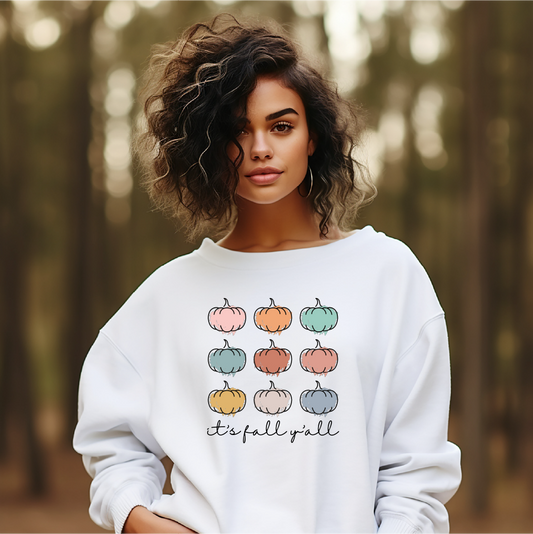 Its Fall Yall Watercolor pumpkins