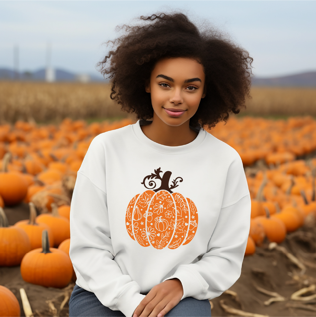 Swirly Pumpkin leaves and acorns