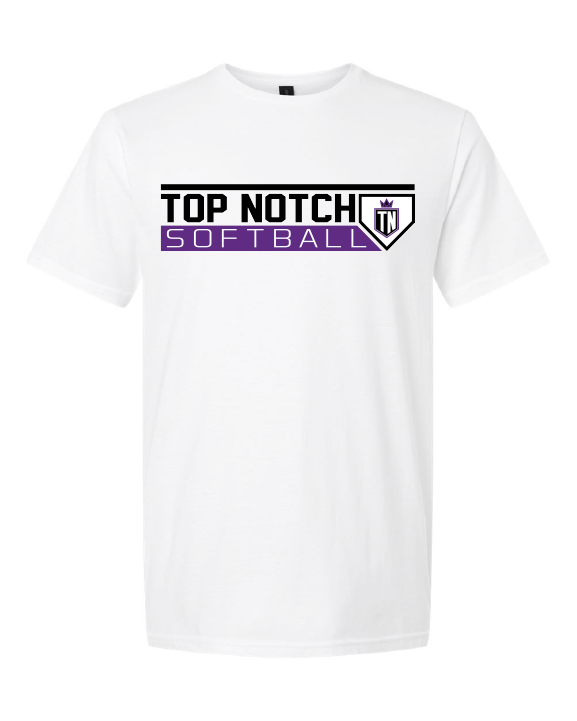 Top Notch Softball Plate Logo Short Sleeve (Neon Violet and Violet are Comfort Colors)