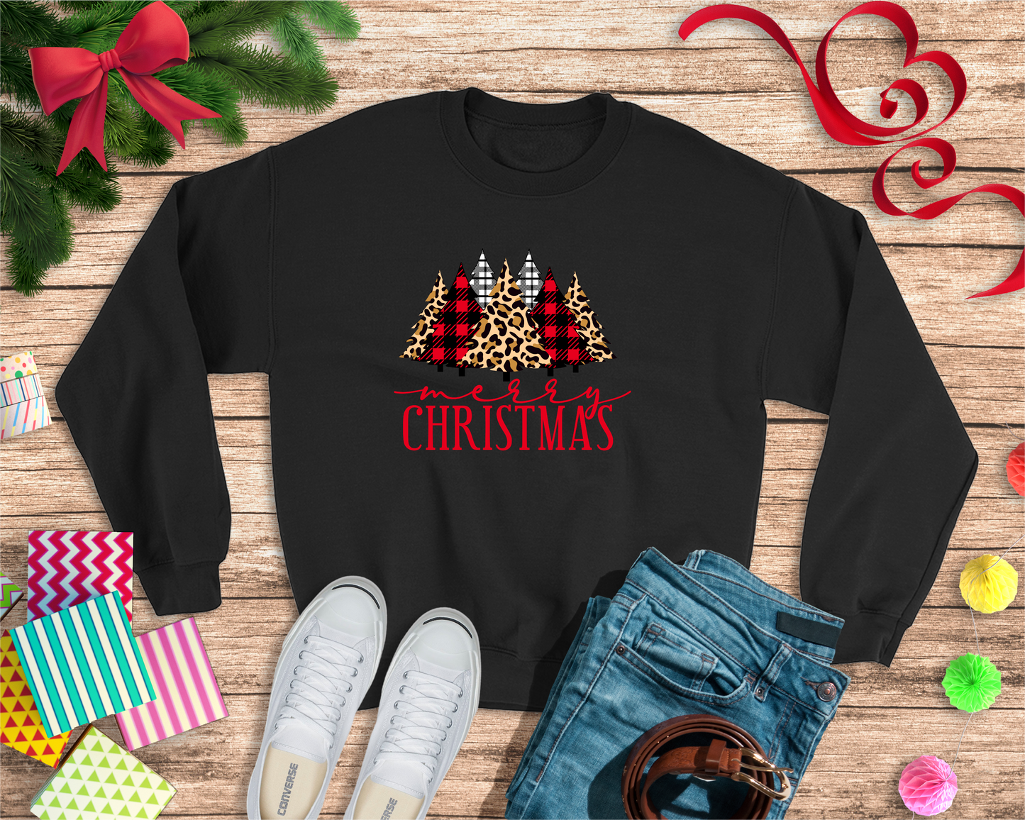 Christmas leopard buffalo plaid