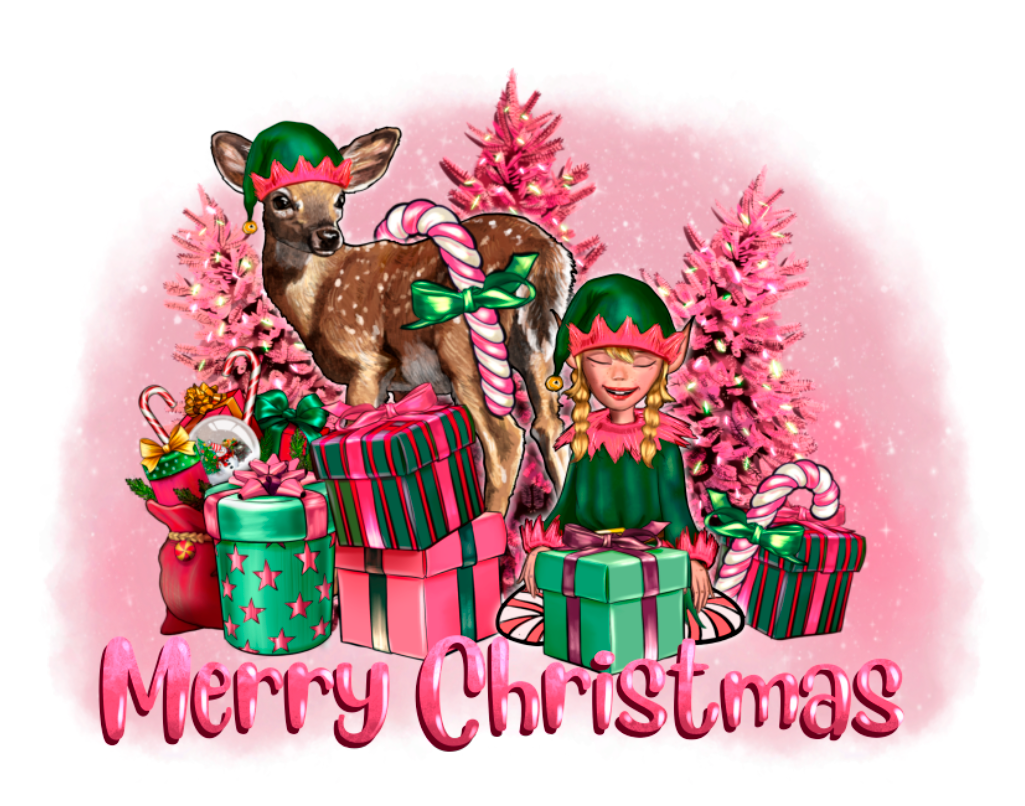 Girl Elf Merry Christmas