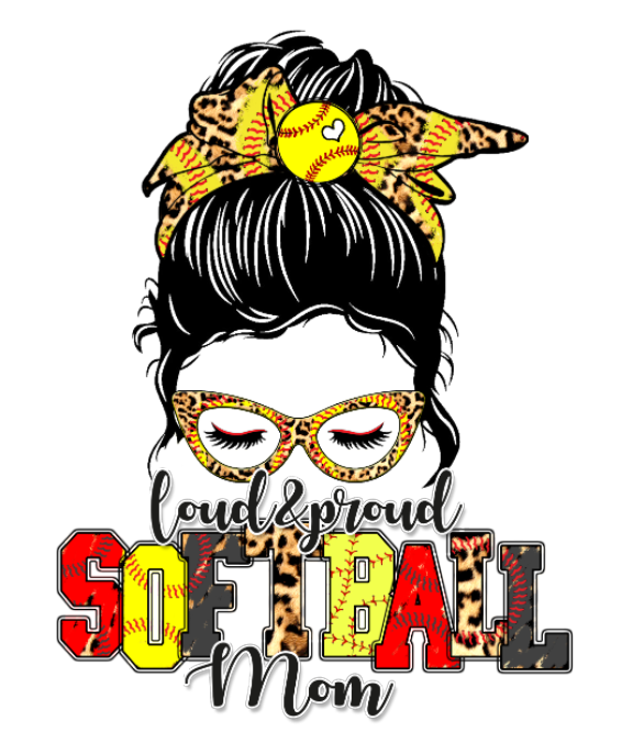 Loud Proud Softball Mom