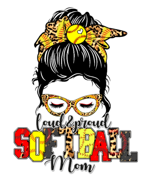 Loud Proud Softball Mom