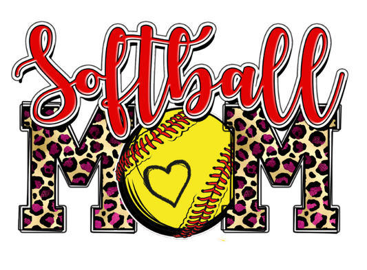 Softball Mom Purple Leopard