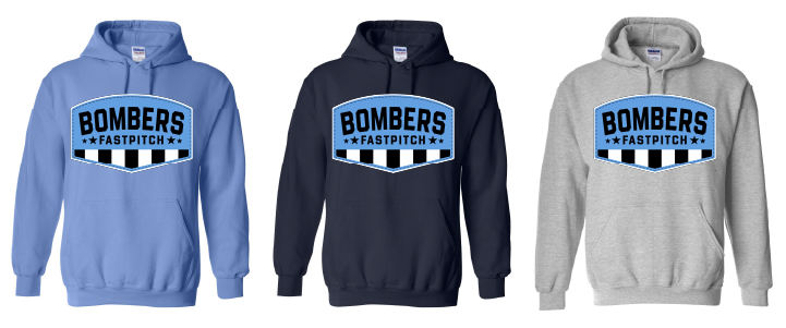 Bombers Hoodie Carolina White Outline