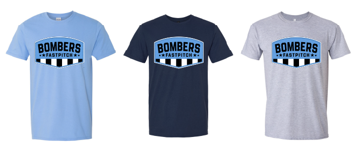 Bombers Tee Carolina White Outline