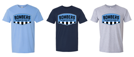 Bombers Tee Carolina Grey Outline