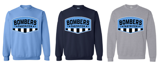 Bombers Crew Neck Carolina White Outline