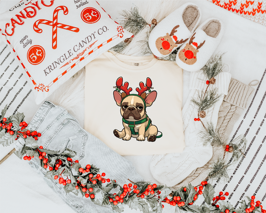 Frenchie Reindeer