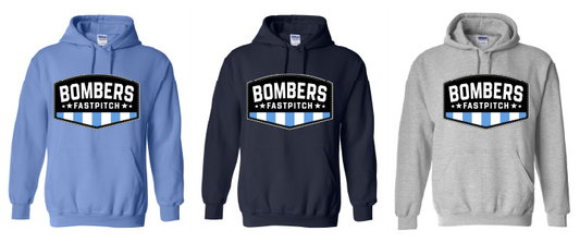 Bombers Hoodie Black Grey Outline