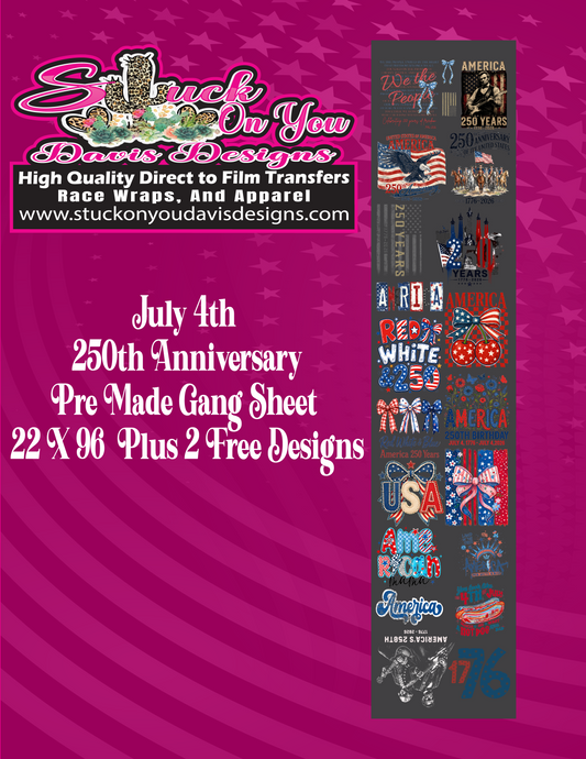 2026 July 4th Pre made Gang Sheet