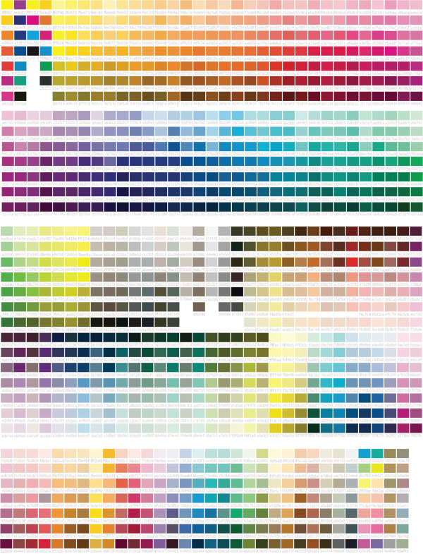 HEX Color Chart for Printer 4 – Stuck On You Davis Designs
